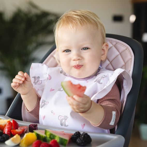 BabyOno Omyvatelný bryndák zástěrka 6m+ KRÁLÍČEK