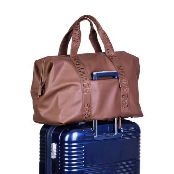 Childhome Přebalovací taška Mommy Bag Signature Vegan Leather Dark Brown