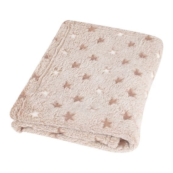 BabyMatex Dětská deka Milly (75x100) HVĚZDIČKY SVĚTLE HNĚDÁ