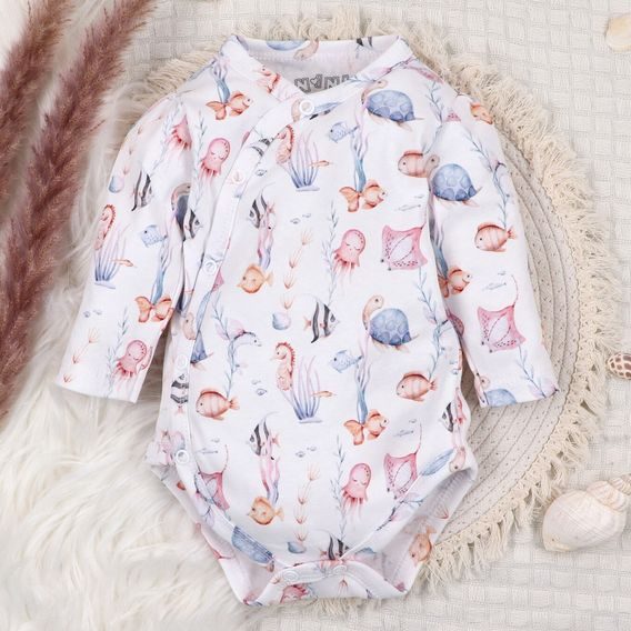 NINI Zavinovací body dlouhý rukáv Ocean Girl MOŘSKÁ ZVÍŘÁTKA