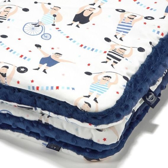 La Millou Luxusní dětská deka s výplní vel.L, CIRCUS STRONGMAN - NAVY