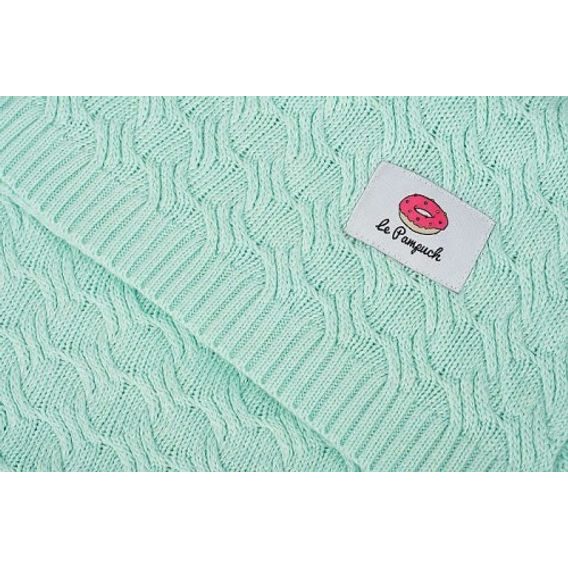 Le Pampuch Pletená dětská deka Bamboo/Cotton Braids - MINT