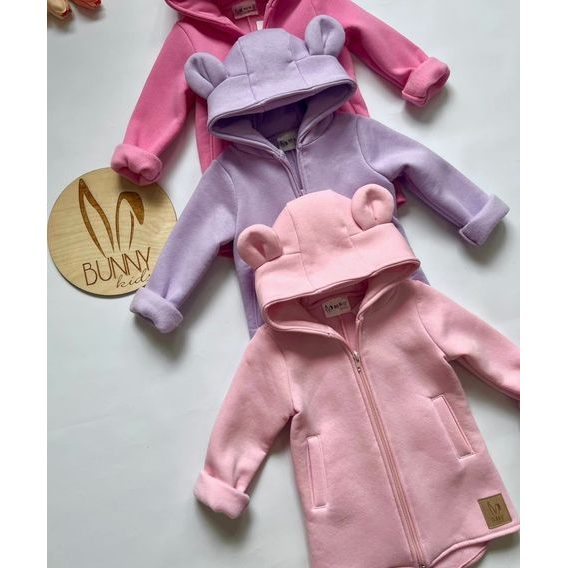 Bunnykids Mikino-kabátek Medvídek BABY PINK