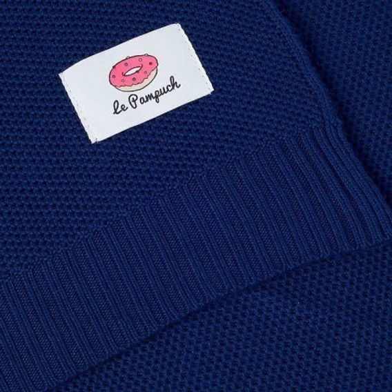 Le Pampuch Pletená dětská deka 100% Bamboo - NAVY