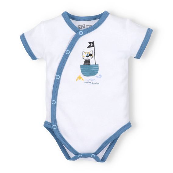 NINI Zavinovací body krátký rukáv Pirates BÍLÉ