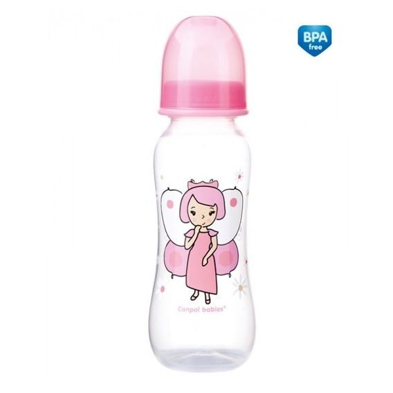 Canpol babies Láhev s potiskem MY DREAM 250ml - RŮŽOVÁ