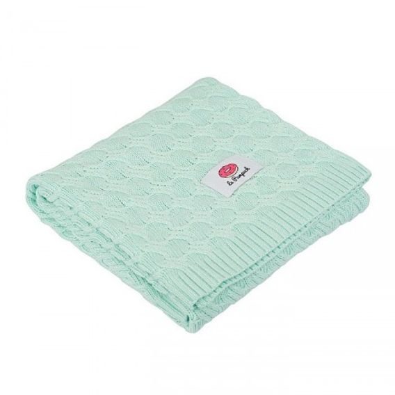 Le Pampuch Pletená dětská deka Bamboo/Cotton Braids - MINT