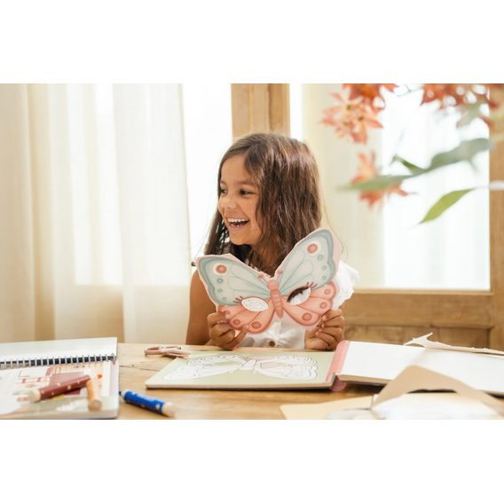 Little Dutch Kniha s vystřihovacími maskami Rosa