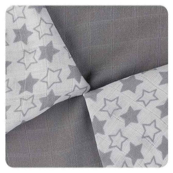 Kikko Bambusové ubrousky XKKO®BMB 30x30cm Little Stars - SILVER MIX 9ks