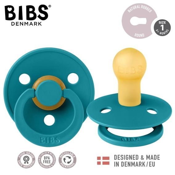 BIBS Colour dudlík kaučuk kulatý 0-6m DARK TEAL