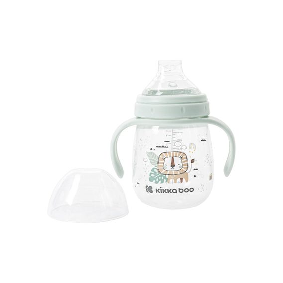 KikkaBoo Hrnek se silikonovým pítkem 240ml 6m+ Savanna Mint