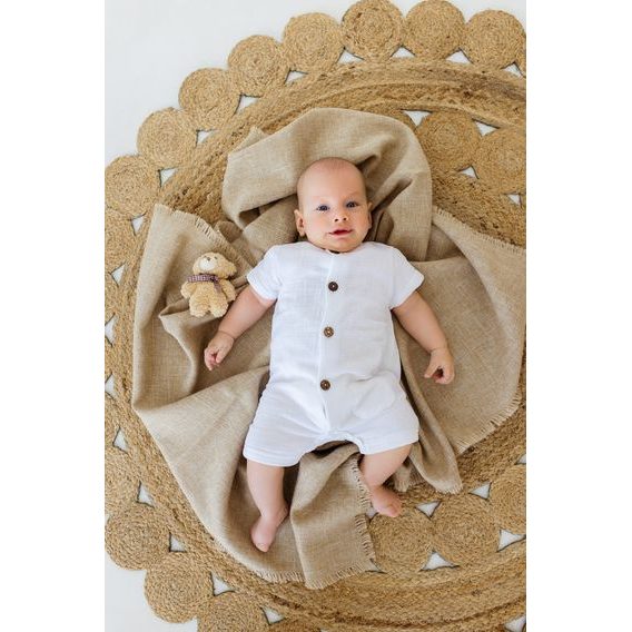 Makoma Mušelínový letní overal Bamboo RŮŽOVÁ