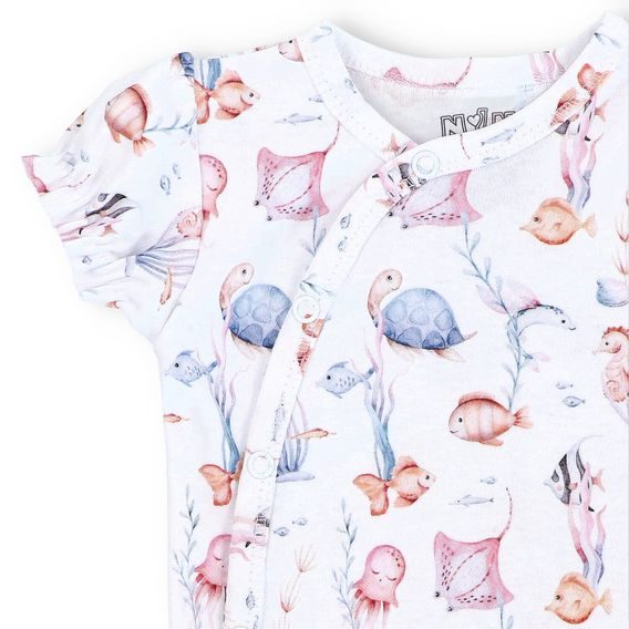 NINI Zavinovací body krátký rukáv Ocean Girl MOŘSKÁ ZVÍŘÁTKA