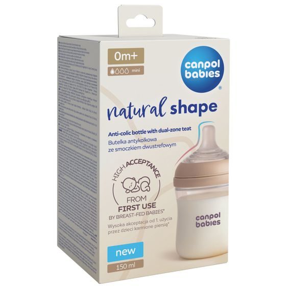 Canpol babies Láhev antikoliková Natural Shape 150ml