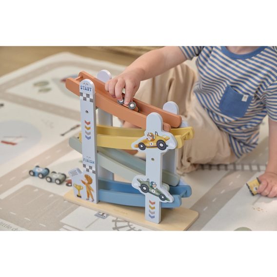 Little Dutch Závodní dráha s autíčky dřevěná Blue