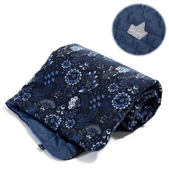 La Millou Dětská deka s výplní "M" Velvet/Cotton - FROZEN & HARVARD BLUE
