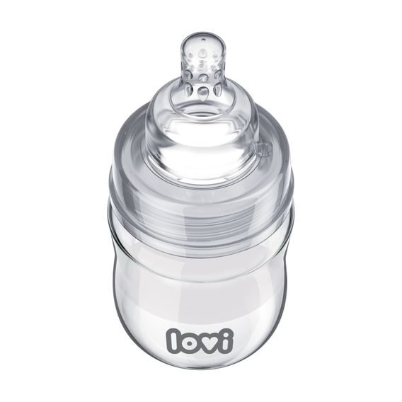 LOVI Skleněná kojenecká láhev 150ml