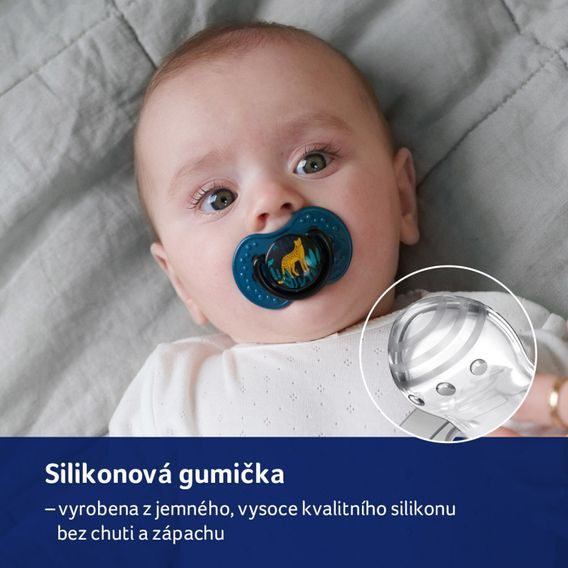 LOVI Dudlík 3-6m silikon dynamický Jungle Vibes 2ks GIRL