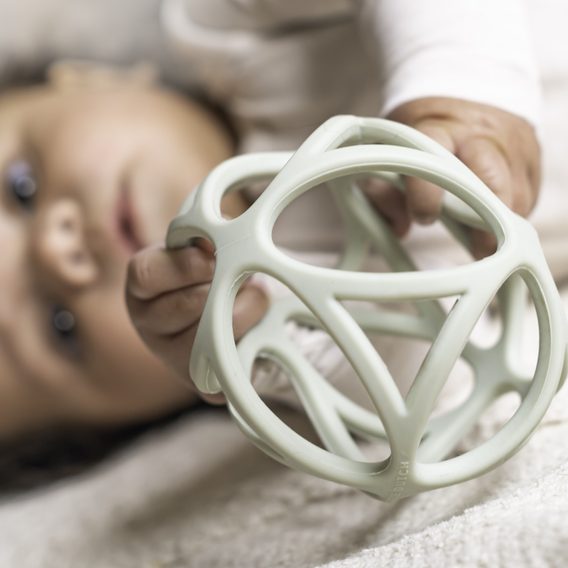 Little Dutch Senzorický silikonový míček GREEN