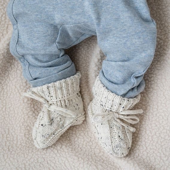 LODGER Capáčky 0-6m Knit Cable Ground