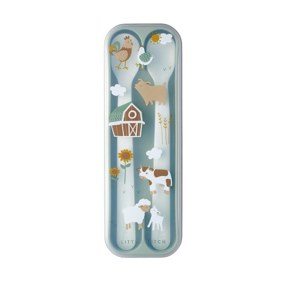 Little Dutch Lžičky 2 ks s pouzdrem Farma