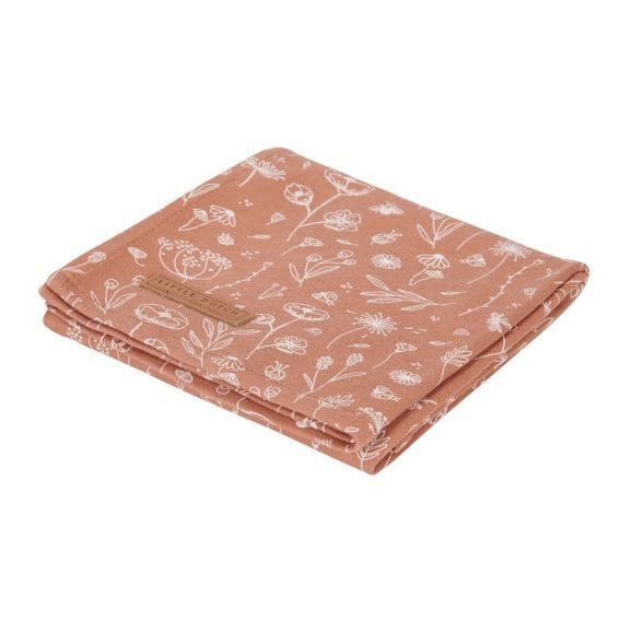 Little Dutch Osuška swaddle (120x120) WILD FLOWERS RUST