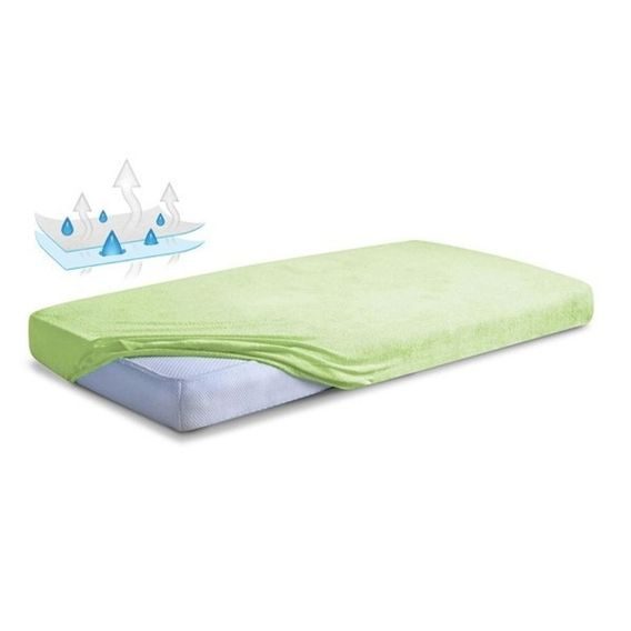 BabyMatex Nepromokavé froté prostěradlo 140x70cm ZELENÉ