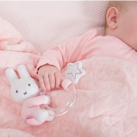 Tiamo Chrastítko s kroužkem MIFFY SAFARI PINK