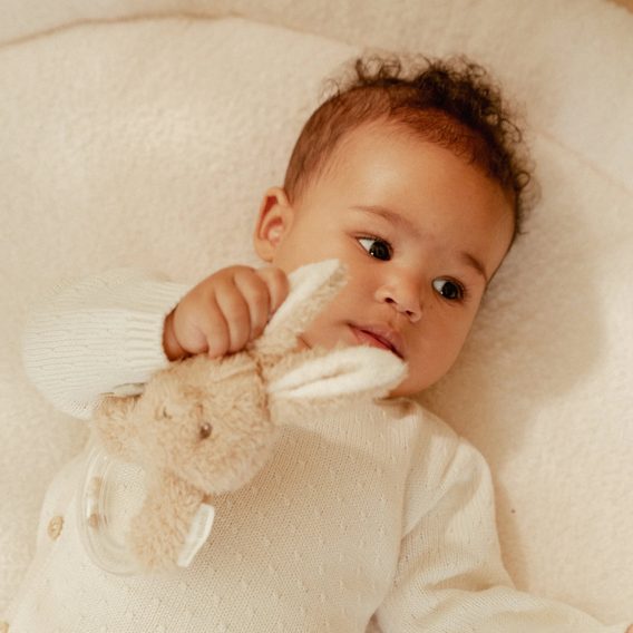 Little Dutch Chrastítko s korálky králíček Newborn Naturals