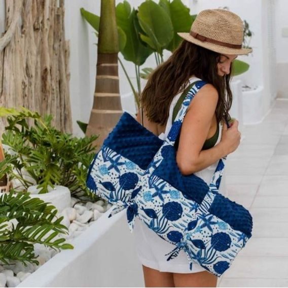 La Millou Pikniková deka XL (145x170) SANTORINI & NAVY
