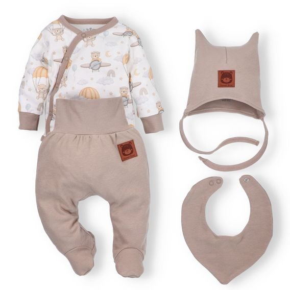 NINI Soupravička (4ks) s polodupačkami Méďa Pilot