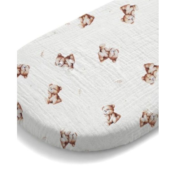 Albero Mio Mušelínové prostěradlo do kočárku 2ks (CM1) VINTAGE TEDDY