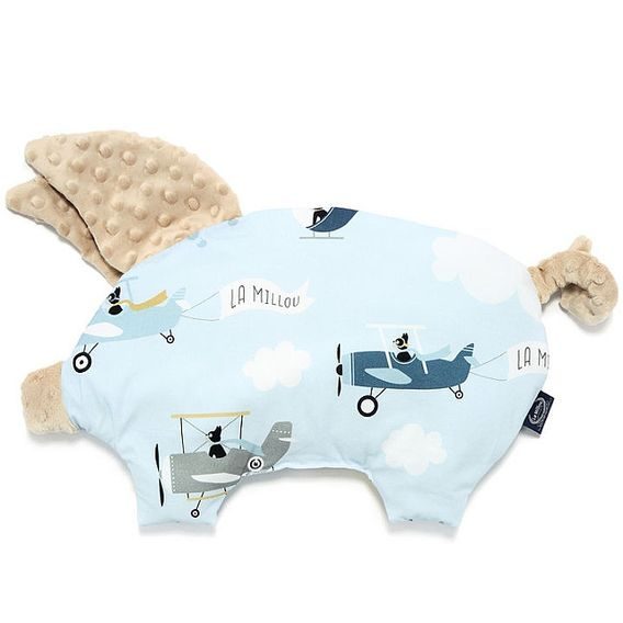 La Millou Luxusní dětský polštářek SLEEPY PIG, CAPTAIN ADVENTURE - LATTE