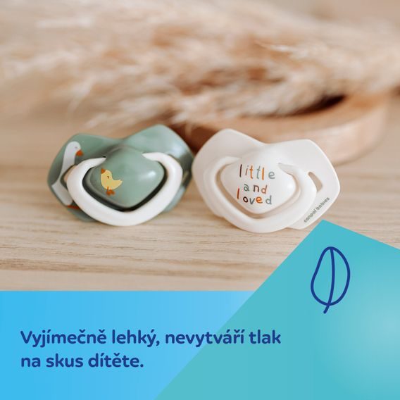 Canpol babies Dudlík 6-18m silikon symetrický 2ks GOOSE
