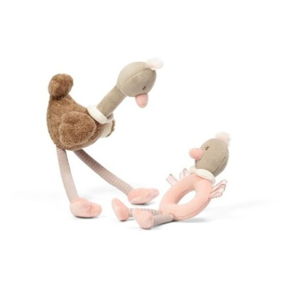 BabyOno Sada plyšových hraček OSTRICH McKNOX FAMILY