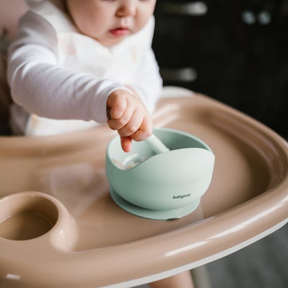 BabyOno Silikonová miska s přísavkou MINT