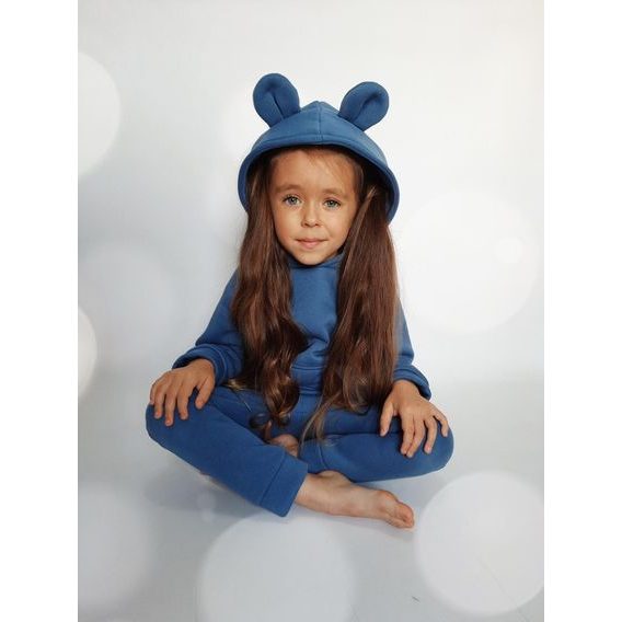 Bunnykids Teplá souprava Medvídek s klokankou TMAVĚ MODRÁ
