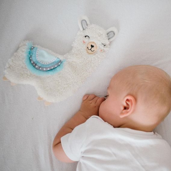 BabyOno Šustící mazlík LLAMA LULU MODRÁ