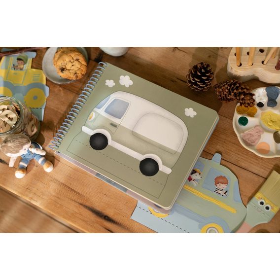 Little Dutch Kniha s vystřihovacími auty Jim