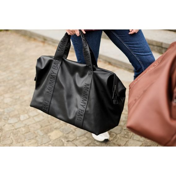 Childhome Přebalovací taška Mommy Bag Signature Vegan Leather Black