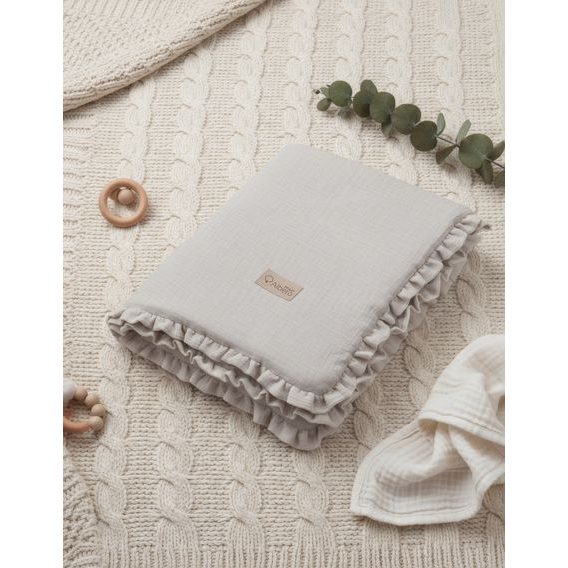 Albero Mio Zateplená mušelínová dětská deka ŠALVĚJOVÁ