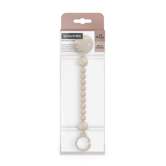 Suavinex Colour Essence Klip na dudlík New KRÉMOVÁ