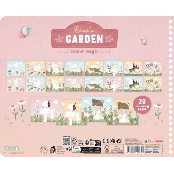 Little Dutch Kniha s vystřihovacími maskami Rosa