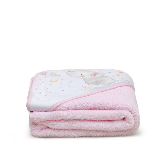 Interbaby Osuška froté Sloník + Přítulka Sloník RŮŽOVÁ