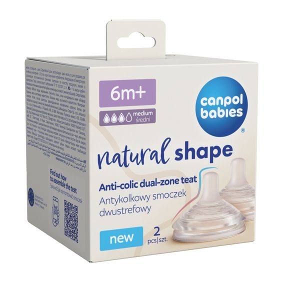 Canpol babies Savička Natural Shape 2ks STŘEDNÍ (6m+)