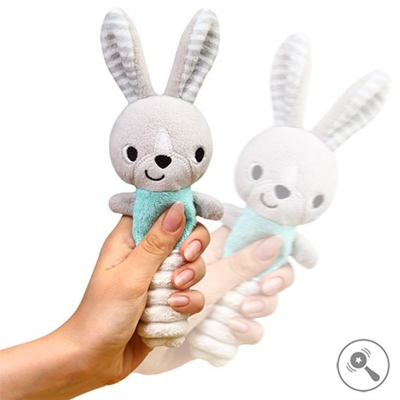 BabyOno Chrastítko s pískátkem Bunny Hey