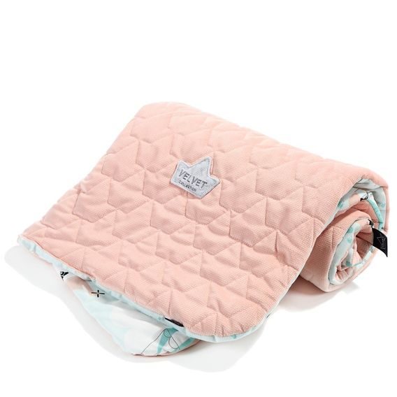 La Millou Luxusní dětská deka Velvet-Cotton SLIM vel.M, MISS CLOUDY - POWDER PINK