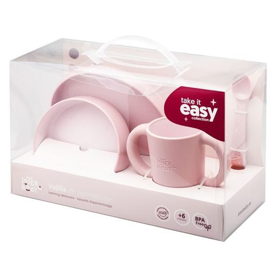 Interbaby Jídelní set 4ks RŮŽOVÁ