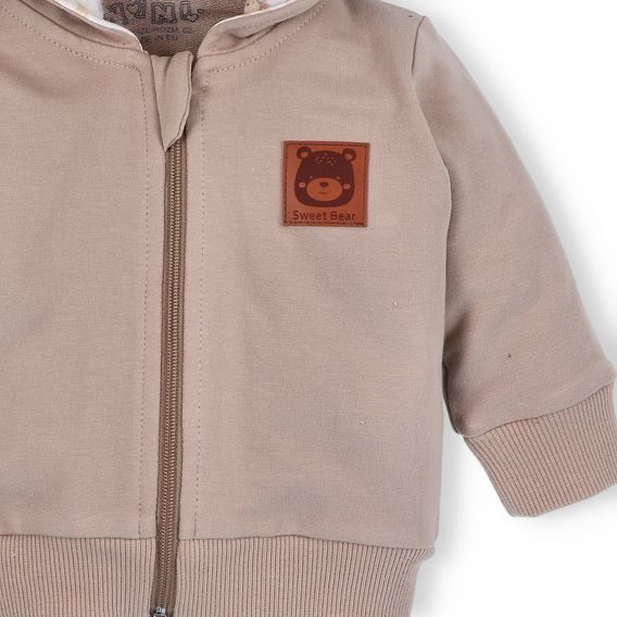 NINI Mikina s kapucí Méďa Pilot SVĚTLE HNĚDÁ