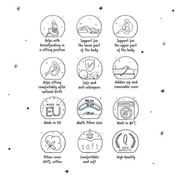 Ceba baby Kojící polštář Cebuška Physio MULTI žerzej BROWN LEAVES